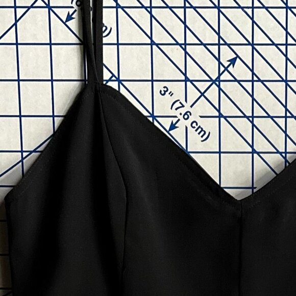 Flirty Spaghetti Strap Black Dress - Picture 6 of 7